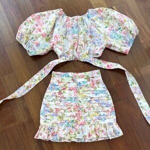 Floral Puff Sleeve Blouse